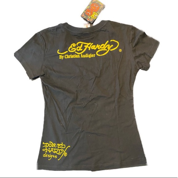 Ed Hardy Vintage Rhinestone Tee - Picture 2 of 6